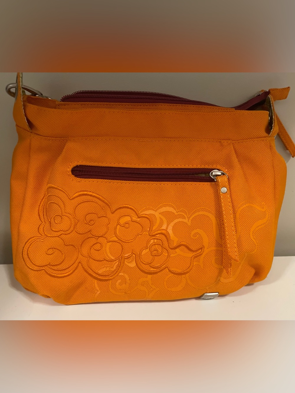 Haiku Orange Floral Shoulder Bag